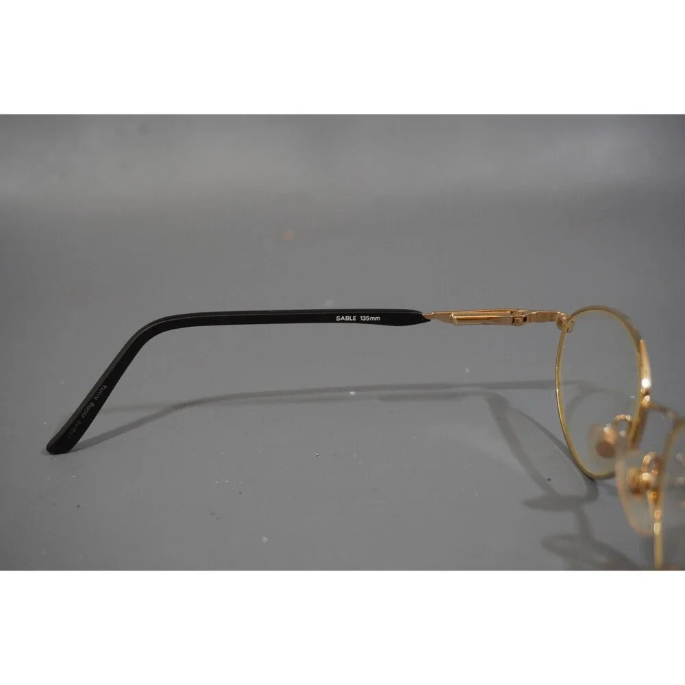 Laura Ashley Georgia SABLE Gold Purple 50-18 135 Vintage Oval Eyeglasses FRAMES